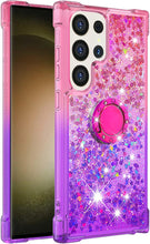 Load image into Gallery viewer, Samsung Galaxy S25 Plus Clear Glitter Liquid Sparkle Bling Cute Case - Redpepper Cases