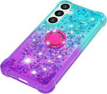 Load image into Gallery viewer, Samsung Galaxy S25 Plus Clear Glitter Liquid Sparkle Bling Cute Case - Redpepper Cases