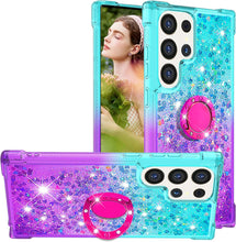 Load image into Gallery viewer, Samsung Galaxy S25 Plus Clear Glitter Liquid Sparkle Bling Cute Case - Redpepper Cases