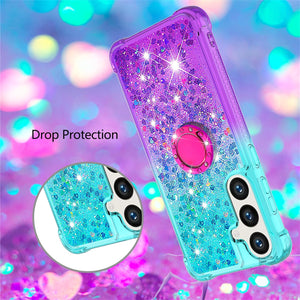 Samsung Galaxy S25 Plus Clear Glitter Liquid Sparkle Bling Cute Case - Redpepper Cases