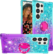 Load image into Gallery viewer, Samsung Galaxy S25 Plus Clear Glitter Liquid Sparkle Bling Cute Case - Redpepper Cases