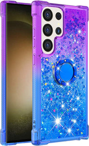 Samsung Galaxy S25 Plus Clear Glitter Liquid Sparkle Bling Cute Case - Redpepper Cases
