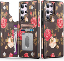 Load image into Gallery viewer, Samsung Galaxy S25 Plus Flower Designs Credit Card Holder Protective Phone Cover - Redpepper Cases