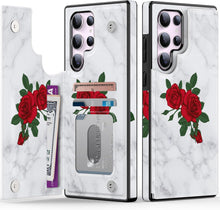 Load image into Gallery viewer, Samsung Galaxy S25 Plus Flower Designs Credit Card Holder Protective Phone Cover - Redpepper Cases