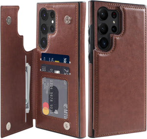 Samsung Galaxy S25 Plus Flower Designs Credit Card Holder Protective Phone Cover - Redpepper Cases