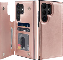 Load image into Gallery viewer, Samsung Galaxy S25 Plus Flower Designs Credit Card Holder Protective Phone Cover - Redpepper Cases