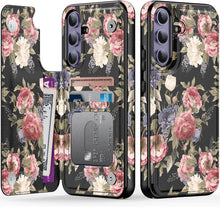 Load image into Gallery viewer, Samsung Galaxy S25 Plus Flower Designs Credit Card Holder Protective Phone Cover - Redpepper Cases