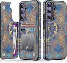 Load image into Gallery viewer, Samsung Galaxy S25 Plus Flower Designs Credit Card Holder Protective Phone Cover - Redpepper Cases