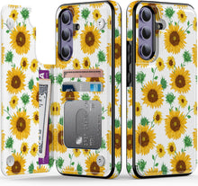 Load image into Gallery viewer, Samsung Galaxy S25 Plus Flower Designs Credit Card Holder Protective Phone Cover - Redpepper Cases