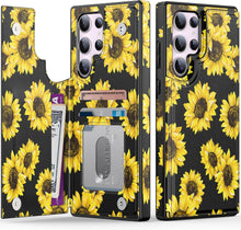 Load image into Gallery viewer, Samsung Galaxy S25 Plus Flower Designs Credit Card Holder Protective Phone Cover - Redpepper Cases