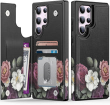 Load image into Gallery viewer, Samsung Galaxy S25 Plus Flower Designs Credit Card Holder Protective Phone Cover - Redpepper Cases