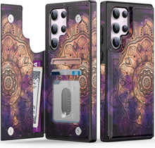 Load image into Gallery viewer, Samsung Galaxy S25 Plus Flower Designs Credit Card Holder Protective Phone Cover - Redpepper Cases