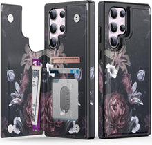 Load image into Gallery viewer, Samsung Galaxy S25 Plus Flower Designs Credit Card Holder Protective Phone Cover - Redpepper Cases
