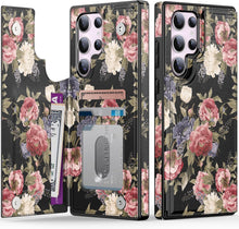 Load image into Gallery viewer, Samsung Galaxy S25 Plus Flower Designs Credit Card Holder Protective Phone Cover - Redpepper Cases