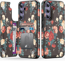 Load image into Gallery viewer, Samsung Galaxy S25 Plus Flower Designs Credit Card Holder Protective Phone Cover - Redpepper Cases