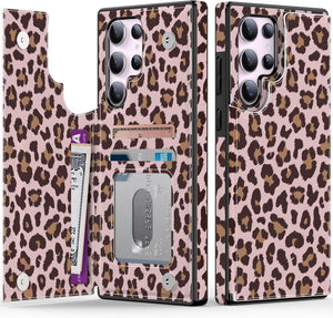 Samsung Galaxy S25 Plus Flower Designs Credit Card Holder Protective Phone Cover - Redpepper Cases