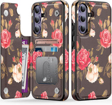Load image into Gallery viewer, Samsung Galaxy S25 Plus Flower Designs Credit Card Holder Protective Phone Cover - Redpepper Cases