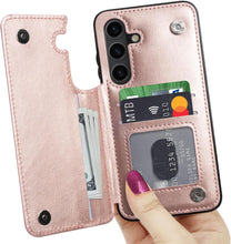 Load image into Gallery viewer, Samsung Galaxy S25 Plus Flower Designs Credit Card Holder Protective Phone Cover - Redpepper Cases