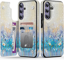 Load image into Gallery viewer, Samsung Galaxy S25 Plus Flower Designs Credit Card Holder Protective Phone Cover - Redpepper Cases