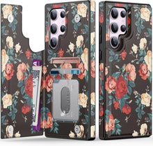 Load image into Gallery viewer, Samsung Galaxy S25 Plus Flower Designs Credit Card Holder Protective Phone Cover - Redpepper Cases