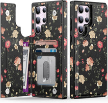 Load image into Gallery viewer, Samsung Galaxy S25 Plus Flower Designs Credit Card Holder Protective Phone Cover - Redpepper Cases