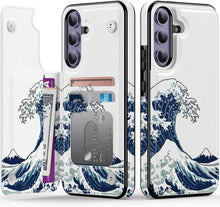 Load image into Gallery viewer, Samsung Galaxy S25 Plus Flower Designs Credit Card Holder Protective Phone Cover - Redpepper Cases