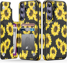 Load image into Gallery viewer, Samsung Galaxy S25 Plus Flower Designs Credit Card Holder Protective Phone Cover - Redpepper Cases