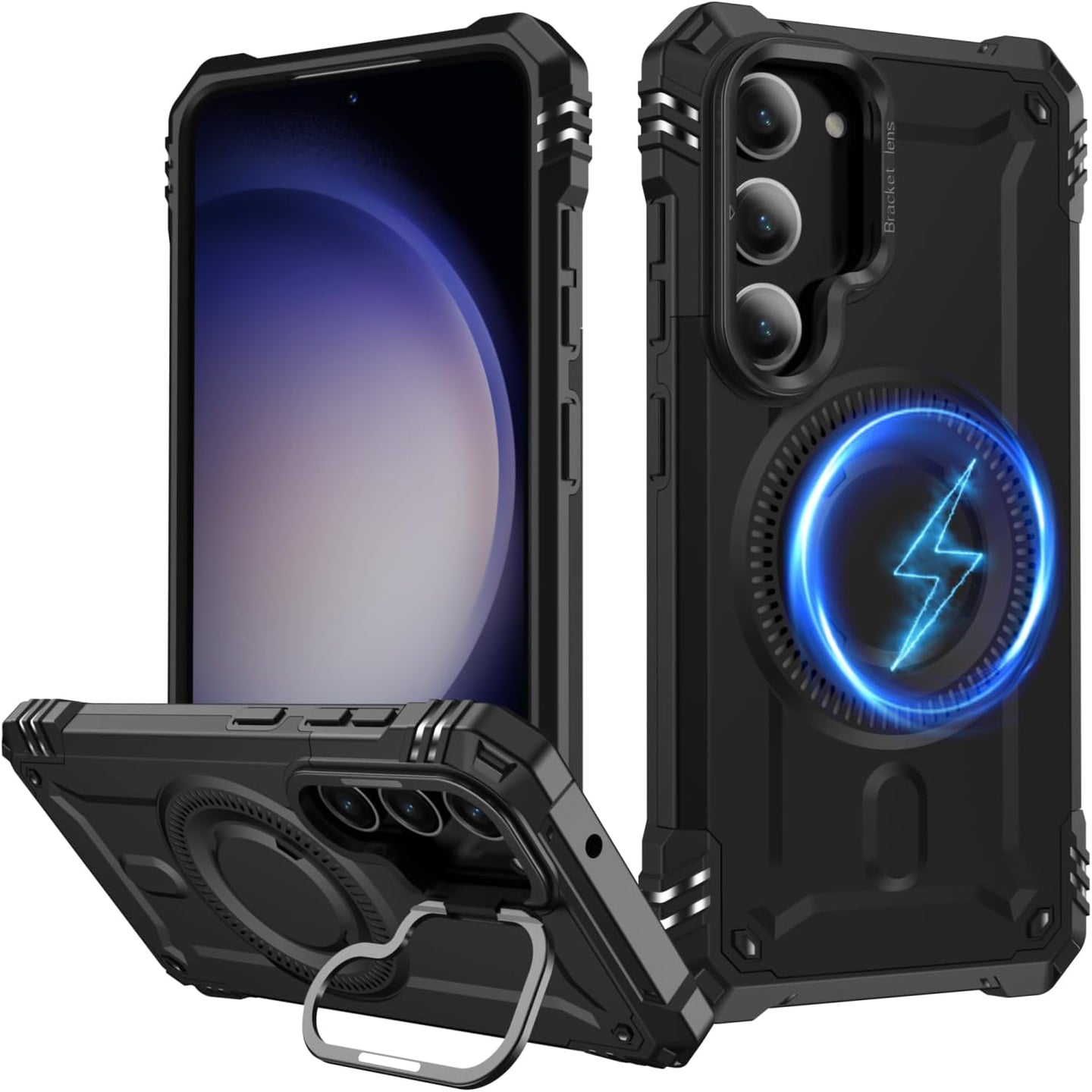 Samsung Galaxy S25 Plus Hidden Metal Kickstand,Military - Grade Shockproof Protective Phone Cover - Redpepper Cases