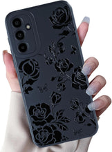 Load image into Gallery viewer, Samsung Galaxy S25 Plus Rose Flower Butterfly Cool Black Solid Design Phone Cover - Redpepper Cases