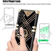 Load image into Gallery viewer, Samsung Galaxy S25+ Plus Soft TPU Bumper with Elegant Metal Corners &amp; Ring Kickstand - Redpepper Cases