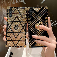 Load image into Gallery viewer, Samsung Galaxy S25+ Plus Soft TPU Bumper with Elegant Metal Corners &amp; Ring Kickstand - Redpepper Cases