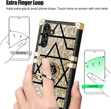 Load image into Gallery viewer, Samsung Galaxy S25+ Plus Soft TPU Bumper with Elegant Metal Corners &amp; Ring Kickstand - Redpepper Cases