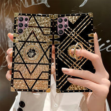 Load image into Gallery viewer, Samsung Galaxy S25+ Plus Soft TPU Bumper with Elegant Metal Corners &amp; Ring Kickstand - Redpepper Cases