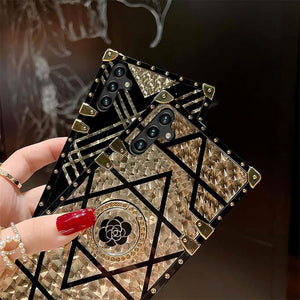 Samsung Galaxy S25+ Plus Soft TPU Bumper with Elegant Metal Corners & Ring Kickstand - Redpepper Cases