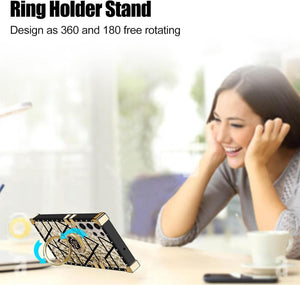 Samsung Galaxy S25+ Plus Soft TPU Bumper with Elegant Metal Corners & Ring Kickstand - Redpepper Cases