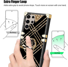 Load image into Gallery viewer, Samsung Galaxy S25+ Plus Soft TPU Bumper with Elegant Metal Corners &amp; Ring Kickstand - Redpepper Cases
