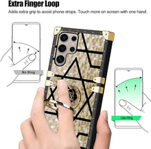 Load image into Gallery viewer, Samsung Galaxy S25+ Plus Soft TPU Bumper with Elegant Metal Corners &amp; Ring Kickstand - Redpepper Cases
