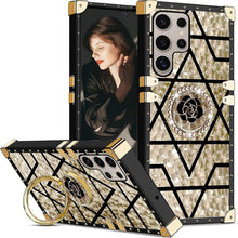 Load image into Gallery viewer, Samsung Galaxy S25+ Plus Soft TPU Bumper with Elegant Metal Corners &amp; Ring Kickstand - Redpepper Cases