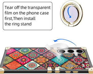 Samsung Galaxy S25 Ring Stand Strap Lanyard Shockproof Protective Cover - Redpepper Cases