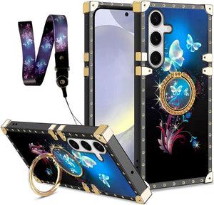 Samsung Galaxy S25 Ring Stand Strap Lanyard Shockproof Protective Cover - Redpepper Cases