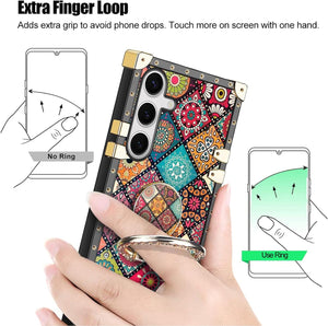 Samsung Galaxy S25 Ring Stand Strap Lanyard Shockproof Protective Cover - Redpepper Cases