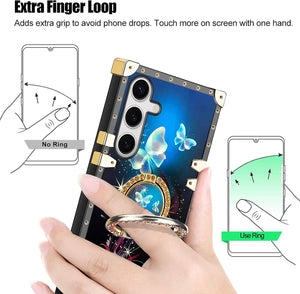 Samsung Galaxy S25 Ring Stand Strap Lanyard Shockproof Protective Cover - Redpepper Cases
