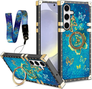 Samsung Galaxy S25 Ring Stand Strap Lanyard Shockproof Protective Cover - Redpepper Cases