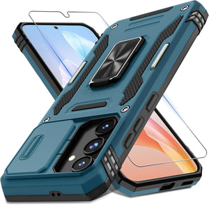 Samsung Galaxy S25 Slide Camera Cover+Screen Protector Rotated Ring Kickstand - Redpepper Cases