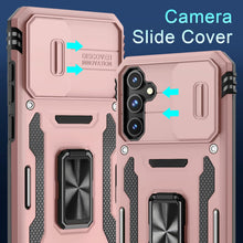 Load image into Gallery viewer, Samsung Galaxy S25 Slide Camera Cover+Screen Protector Rotated Ring Kickstand - Redpepper Cases