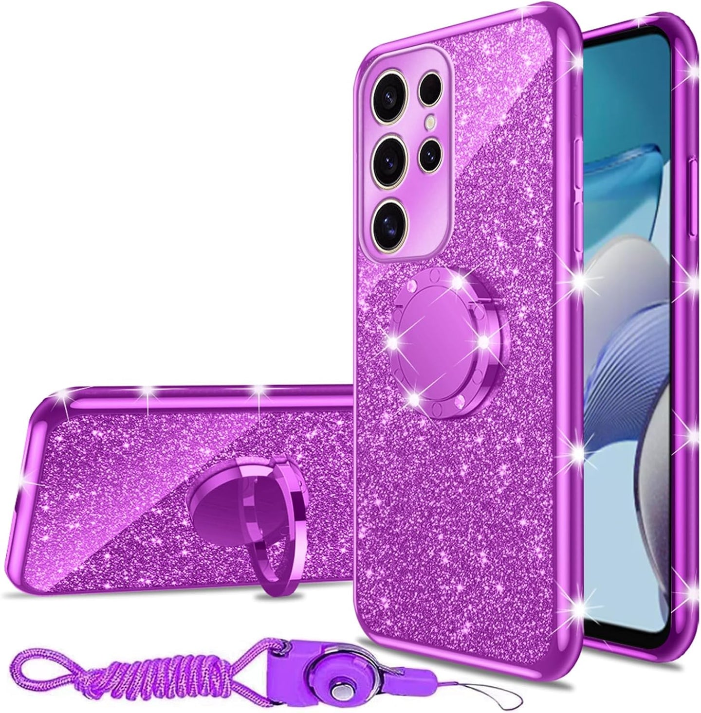 Samsung Galaxy S25 Ultra 5G Glitter Luxury Soft Silicone Clear Phone Case - Redpepper Cases