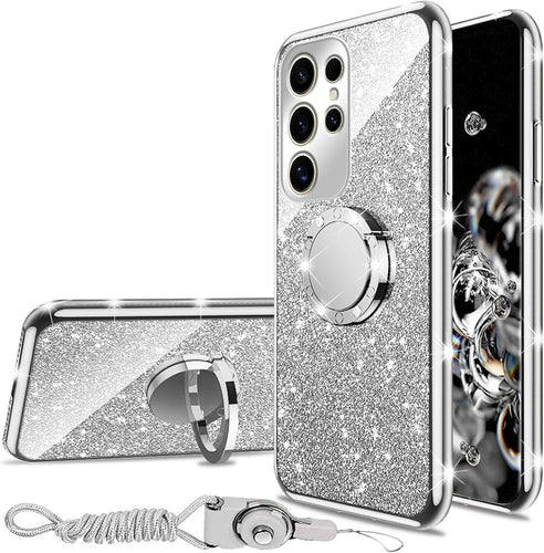 Samsung Galaxy S25 Ultra 5G Glitter Luxury Soft Silicone Clear Phone Case - Redpepper Cases