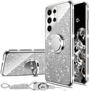 Samsung Galaxy S25 Ultra 5G Glitter Luxury Soft Silicone Clear Phone Case - Redpepper Cases