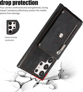 Samsung Galaxy S25 Ultra 5G Wallet Cover and Tempered Glass Screen Protector - Redpepper Cases