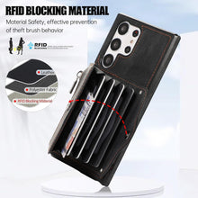 Load image into Gallery viewer, Samsung Galaxy S25 Ultra 5G Wallet Cover and Tempered Glass Screen Protector - Redpepper Cases
